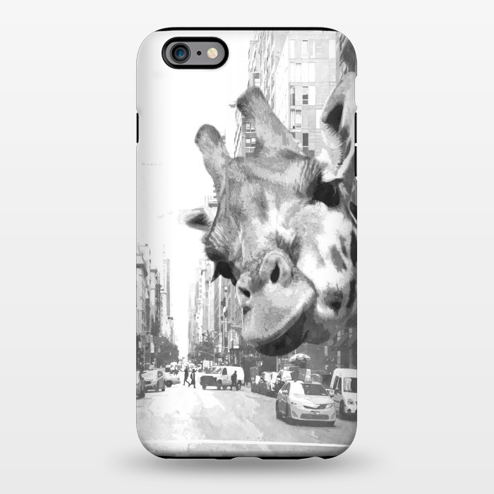 iPhone 6/6s plus StrongFit Black and White Selfie Giraffe in NYC by Alemi