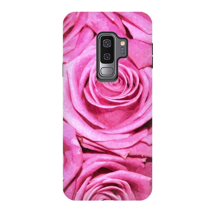Galaxy S9 plus StrongFit Pink Roses  by Alemi