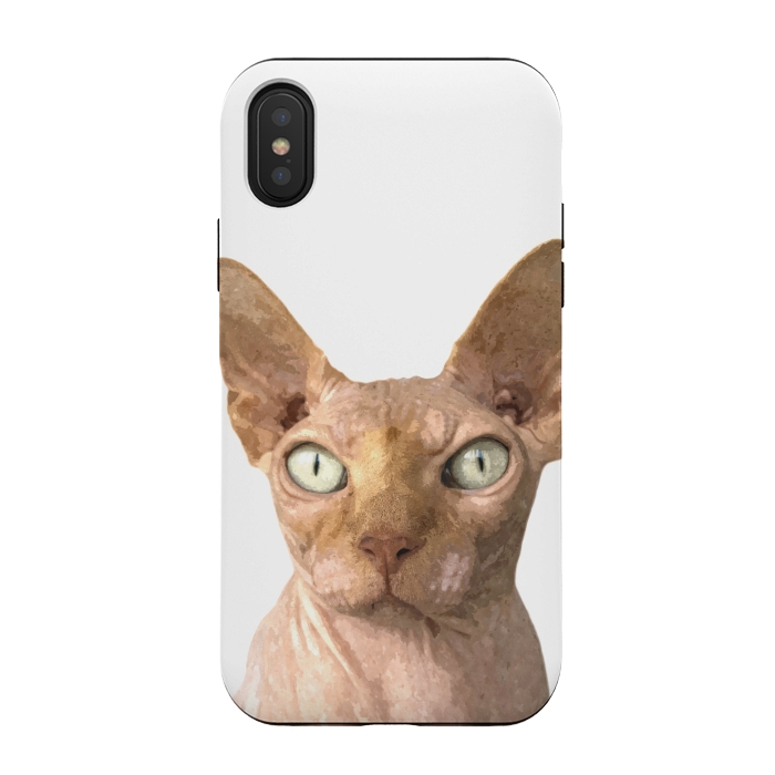 iPhone Xs / X StrongFit Sphynx Cat Portrait by Alemi
