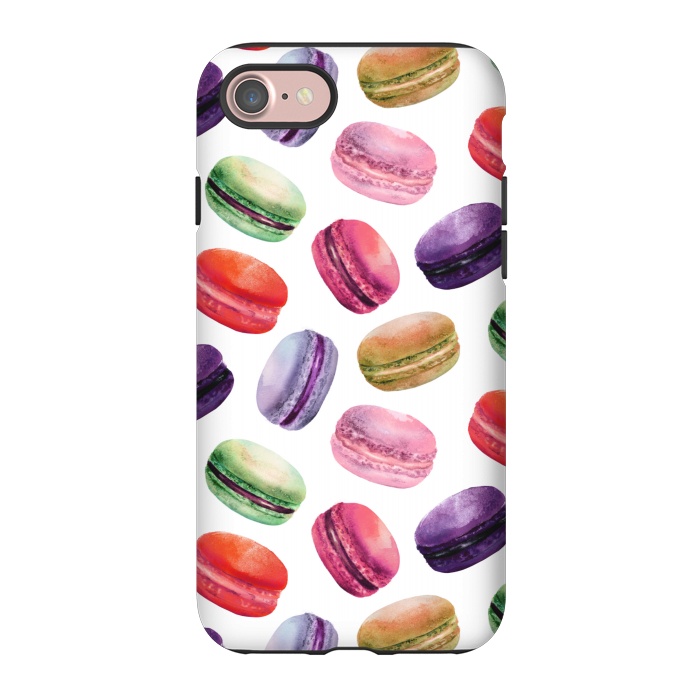 iPhone 7 StrongFit Macaroon Dance on White by DaDo ART