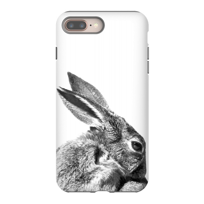 iPhone 7 plus StrongFit Black and White Rabbit by Alemi