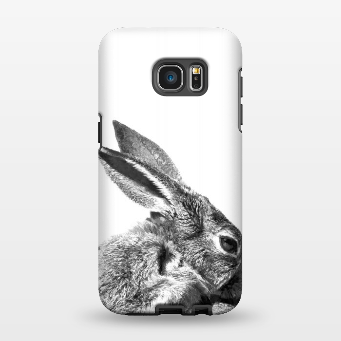 Galaxy S7 EDGE StrongFit Black and White Rabbit by Alemi