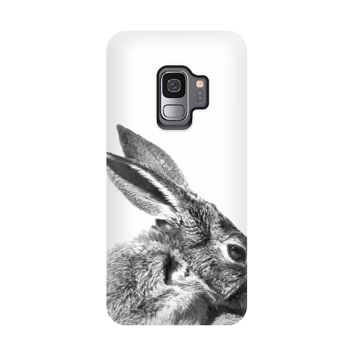 Galaxy S9 StrongFit Black and White Rabbit by Alemi