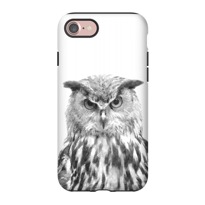 iPhone 7 StrongFit Black and White Owl by Alemi