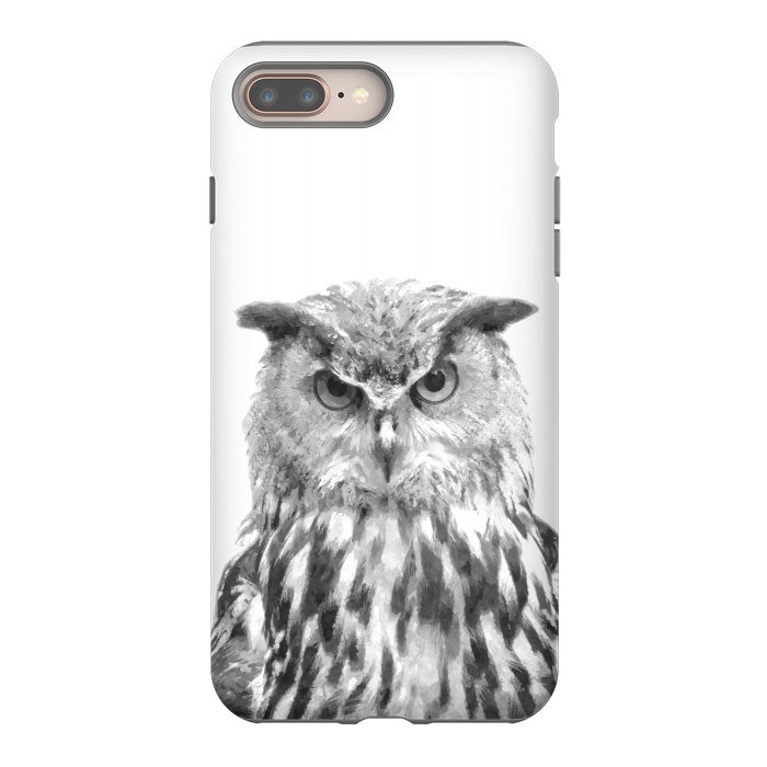 iPhone 7 plus StrongFit Black and White Owl by Alemi