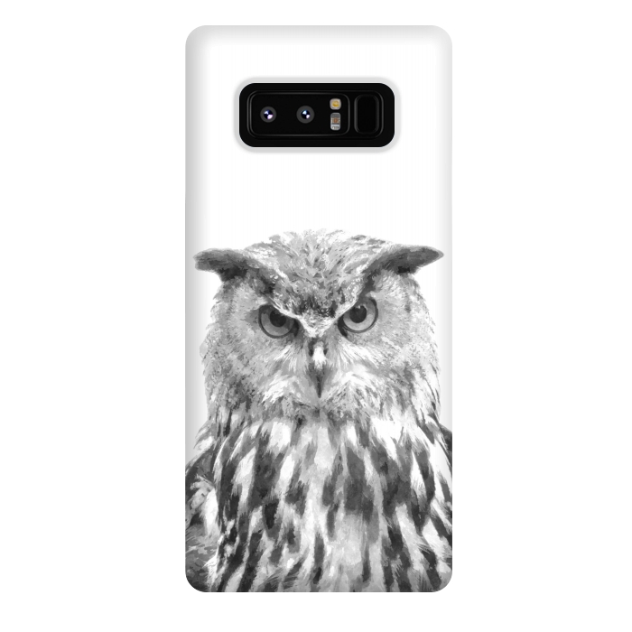 Galaxy Note 8 StrongFit Black and White Owl by Alemi