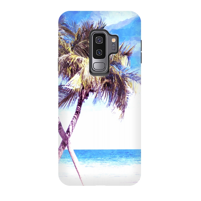 Galaxy S9 plus StrongFit Palm Trees Beach by Alemi