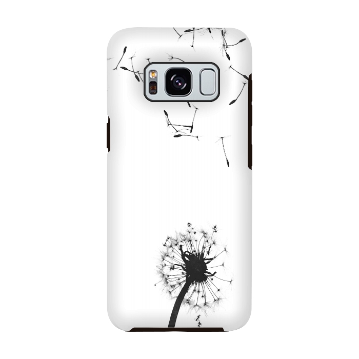 Galaxy S8 StrongFit Black and White Dandelion #2 by Alemi