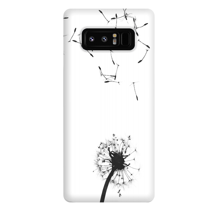 Galaxy Note 8 StrongFit Black and White Dandelion #2 by Alemi