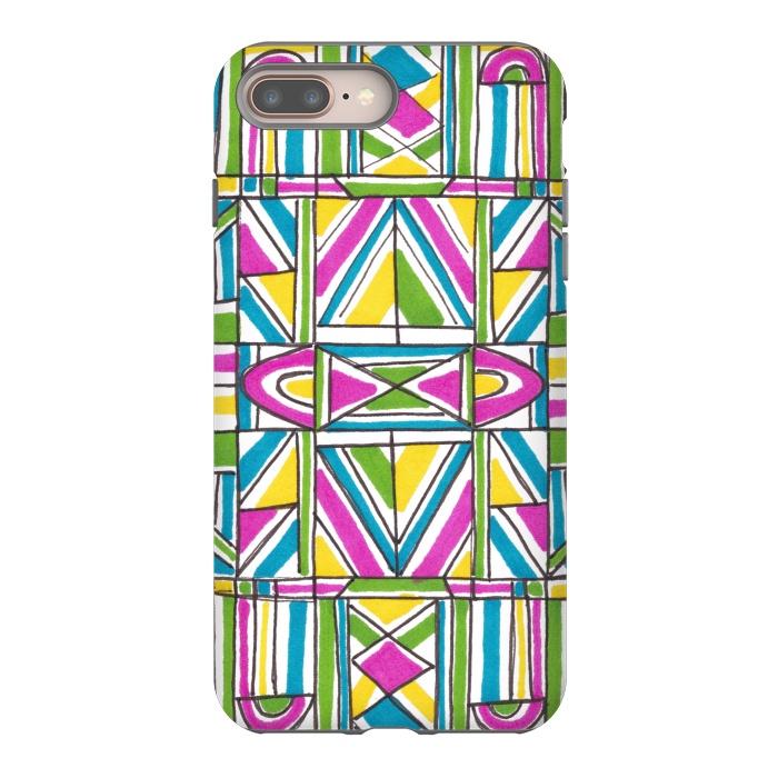 iPhone 7 plus StrongFit Geometric Pattern by Laura K Maxwell
