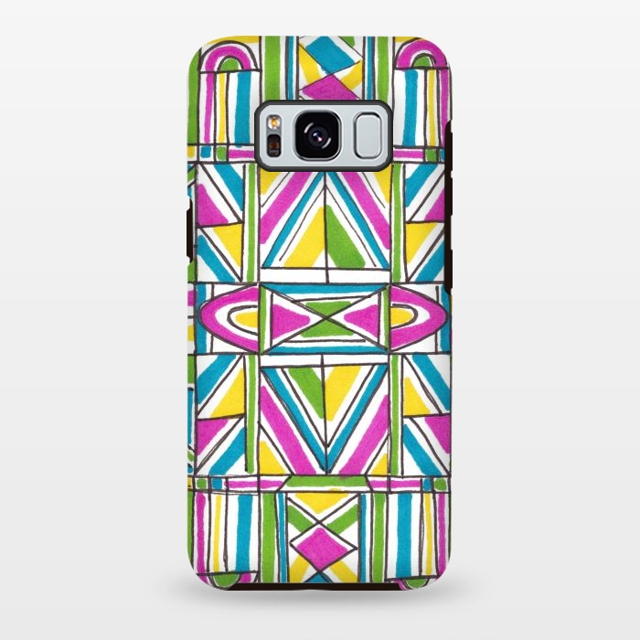 Galaxy S8 plus StrongFit Geometric Pattern by Laura K Maxwell