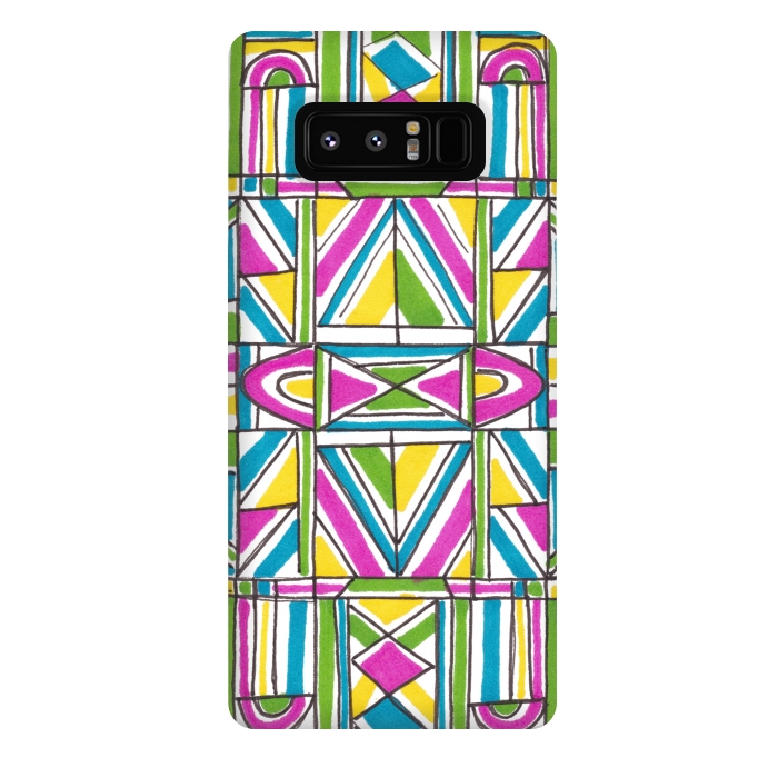 Galaxy Note 8 StrongFit Geometric Pattern by Laura K Maxwell