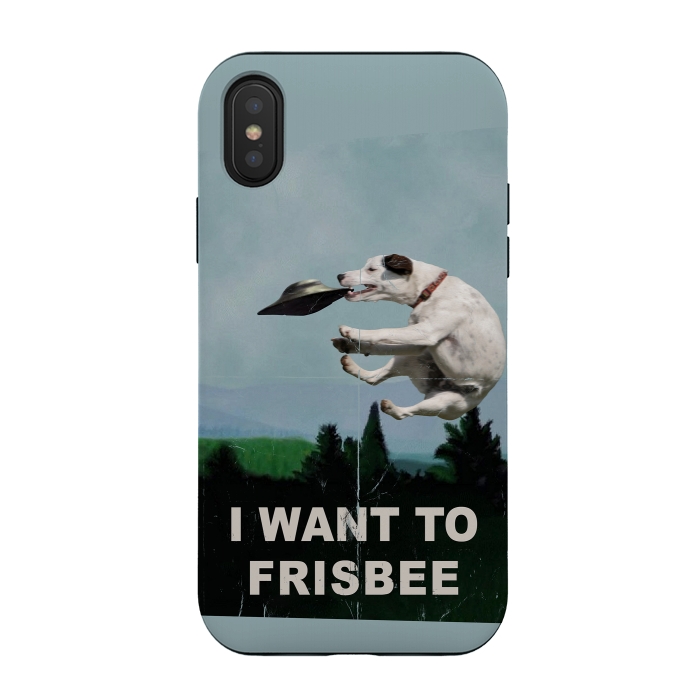iPhone Xs / X StrongFit I want to freesbie by jackson duarte