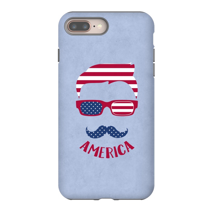 iPhone 7 plus StrongFit American Hipster Face 4th July by Andrea Haase