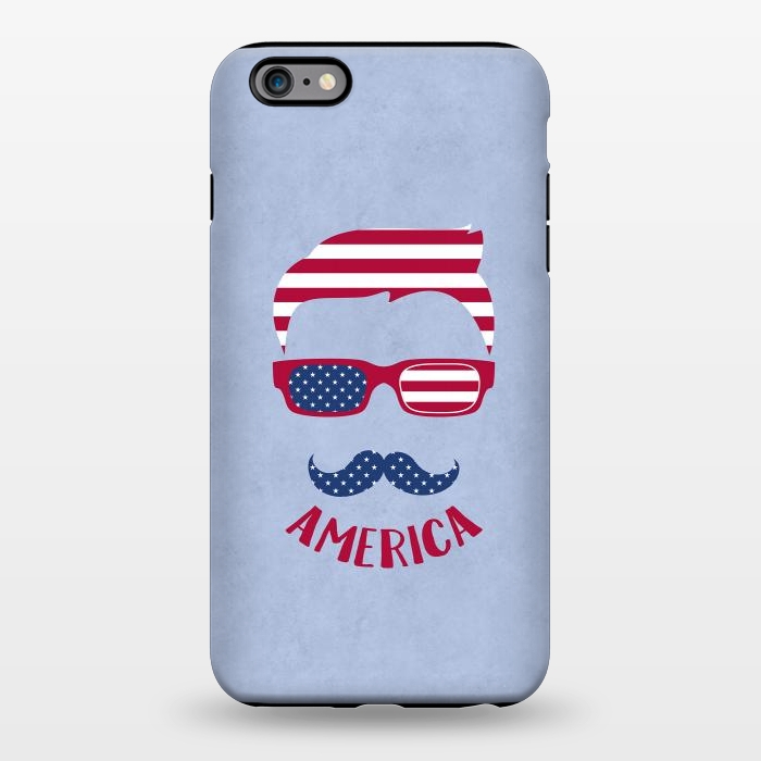 iPhone 6/6s plus StrongFit American Hipster Face 4th July by Andrea Haase