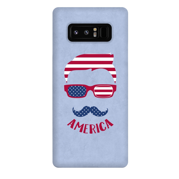 Galaxy Note 8 StrongFit American Hipster Face 4th July by Andrea Haase