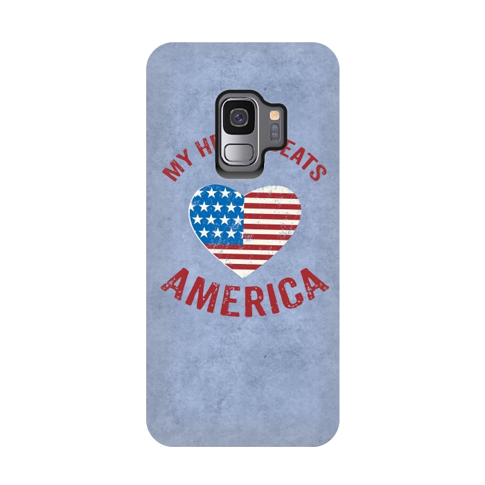 Galaxy S9 StrongFit My Heart For America  by Andrea Haase