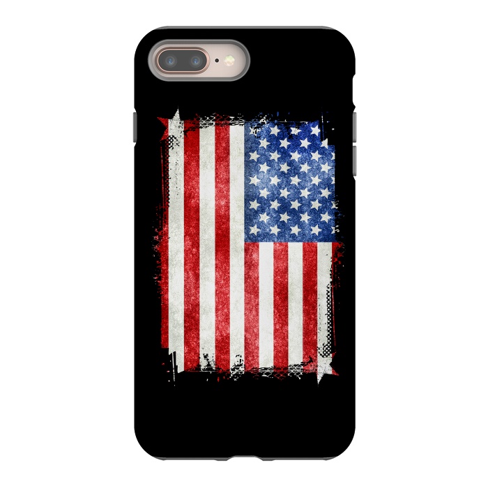iPhone 7 plus StrongFit American Flag Grunge Style by Andrea Haase