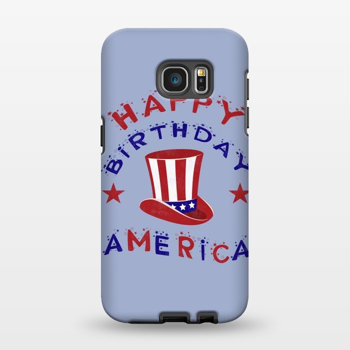 Galaxy S7 EDGE StrongFit Happy Birthday America 4th July by Andrea Haase