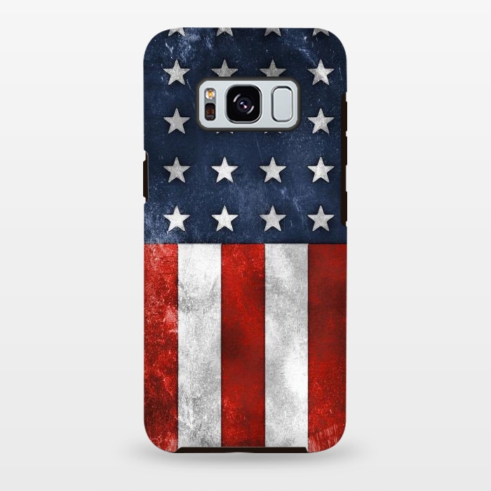 Galaxy S8 plus StrongFit Grunge Style American Flag by Andrea Haase