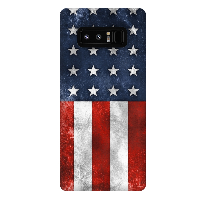 Galaxy Note 8 StrongFit Grunge Style American Flag by Andrea Haase