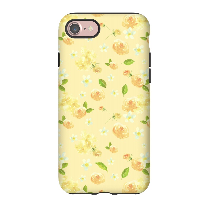 iPhone 7 StrongFit Lovely Yellow Roses Pattern by  Utart