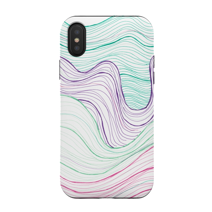 iPhone Xs / X StrongFit Gentle Waves by Laura K Maxwell