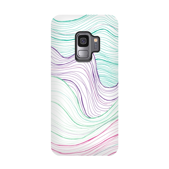 Galaxy S9 StrongFit Gentle Waves by Laura K Maxwell