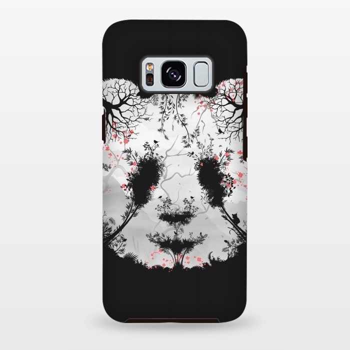 Galaxy S8 plus StrongFit Dark Forest Panda by Sitchko
