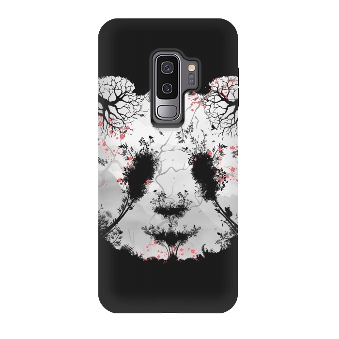 Galaxy S9 plus StrongFit Dark Forest Panda by Sitchko
