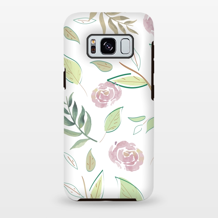 Galaxy S8 plus StrongFit Festive Watercolor Flowers 3 by Bledi