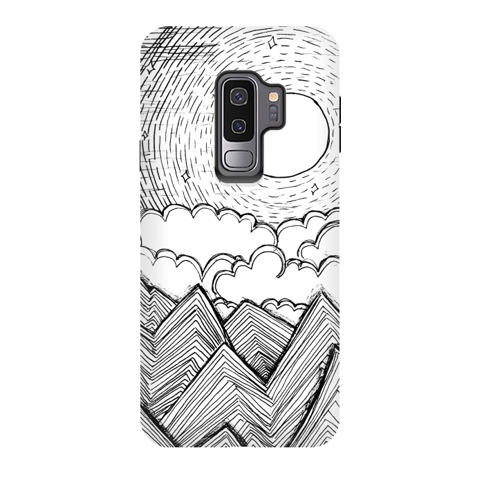 Galaxy S9 plus StrongFit Mountains and Clouds by Laura K Maxwell