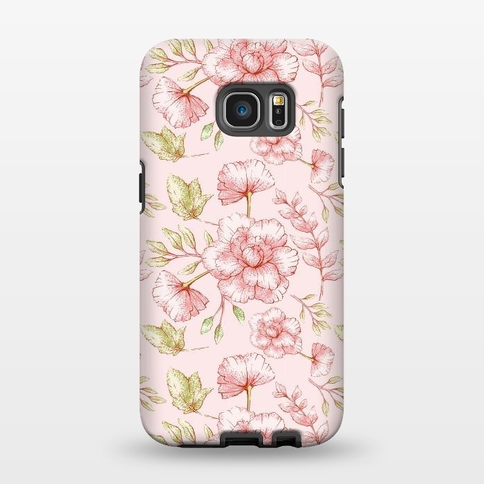 Galaxy S7 EDGE StrongFit Pink Roses by  Utart
