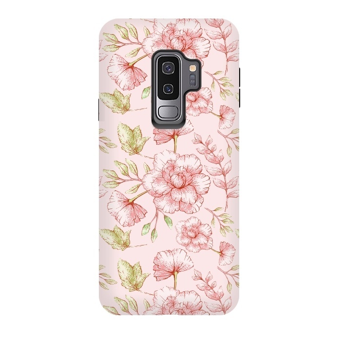Galaxy S9 plus StrongFit Pink Roses by  Utart