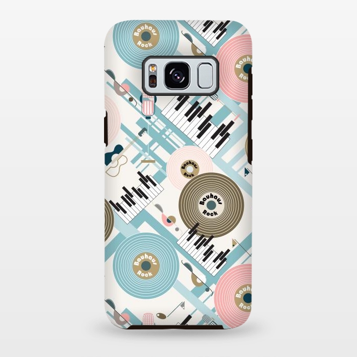 Galaxy S8 plus StrongFit Bauhaus Rock - Pink and Blue by Paula Ohreen