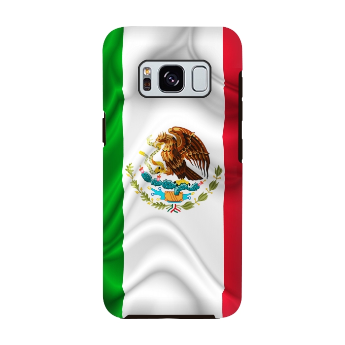 Galaxy S8 StrongFit  Mexico Waving Silk Flag by BluedarkArt