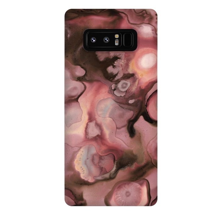 Galaxy Note 8 StrongFit Ebb and Flow in Coral by Micklyn Le Feuvre