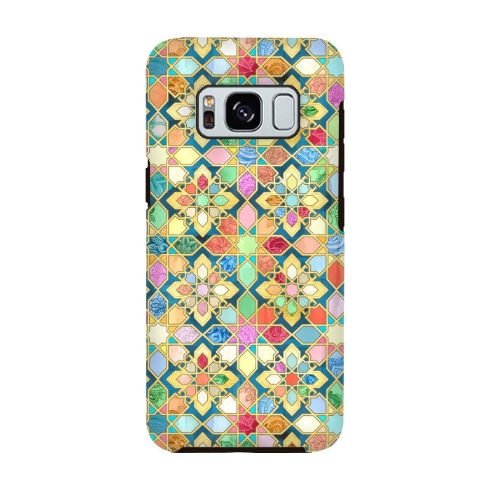 Galaxy S8 StrongFit Gilded Moroccan Mosaic Tiles by Micklyn Le Feuvre