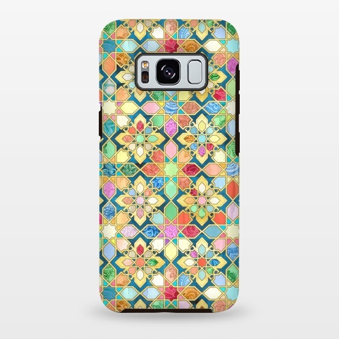 Galaxy S8 plus StrongFit Gilded Moroccan Mosaic Tiles by Micklyn Le Feuvre