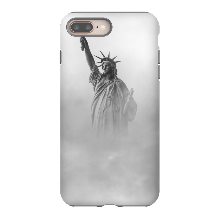 iPhone 7 plus StrongFit Statue Of Liberty Black And White by Andrea Haase