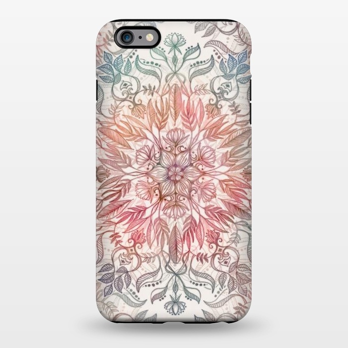 iPhone 6/6s plus StrongFit Autumn Spice Mandala in Coral and Cream by Micklyn Le Feuvre