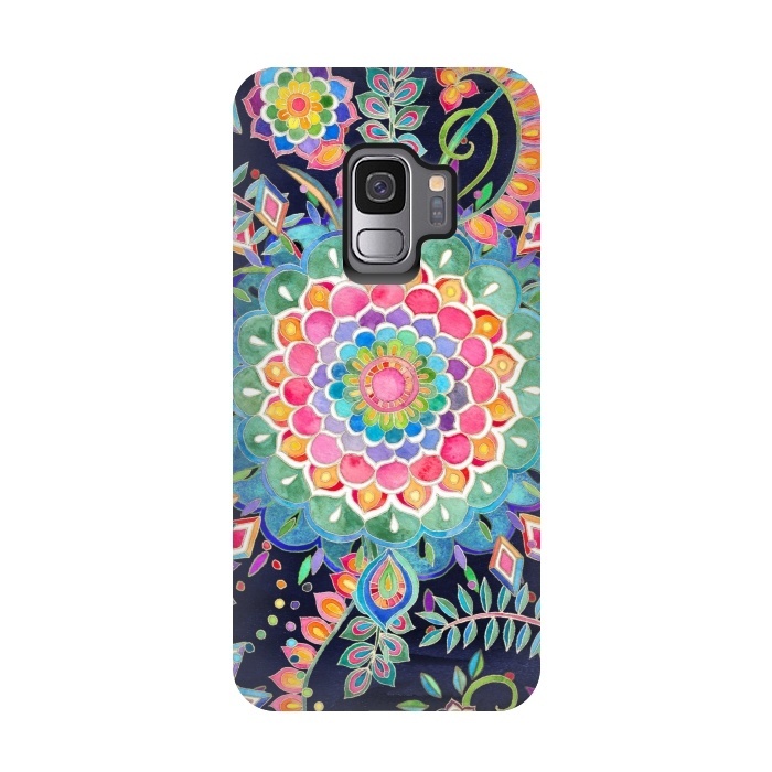 Galaxy S9 StrongFit Color Celebration Mandala by Micklyn Le Feuvre