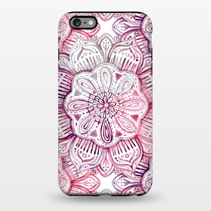 iPhone 6/6s plus StrongFit Burgundy Blush Watercolor Mandala by Micklyn Le Feuvre