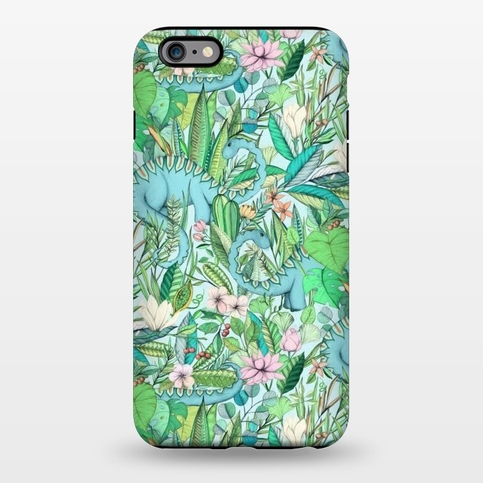 iPhone 6/6s plus StrongFit Summer Floral with Dinosaurs by Micklyn Le Feuvre