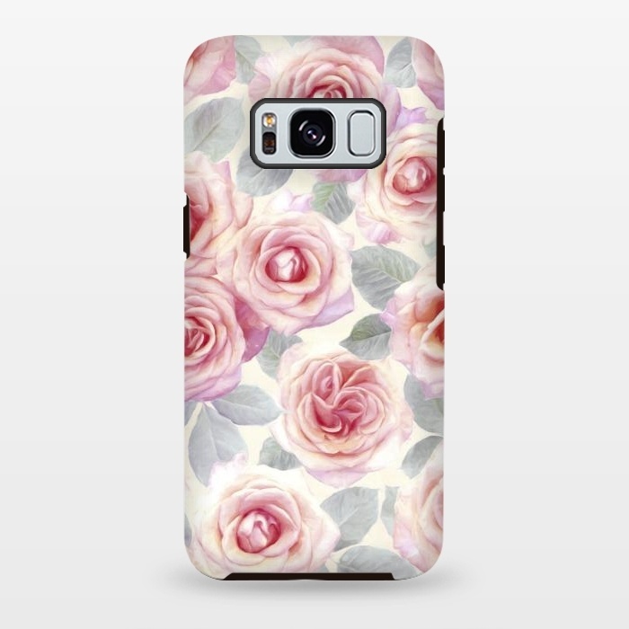 Galaxy S8 plus StrongFit Painted Pink and Mauve Roses by Micklyn Le Feuvre