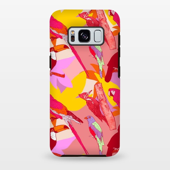Galaxy S8 plus StrongFit Jungle Birds by Nick Cocozza