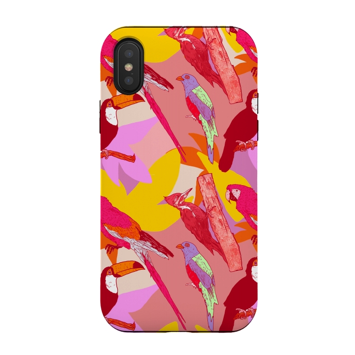 iPhone Xs / X StrongFit Jungle Birds by Nick Cocozza