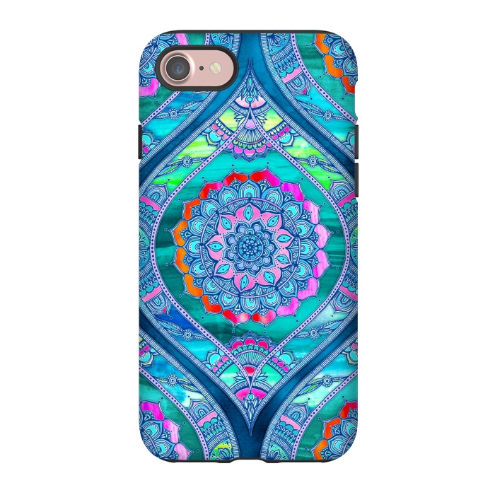 iPhone 7 StrongFit Radiant Boho Color Play Mandala by Micklyn Le Feuvre