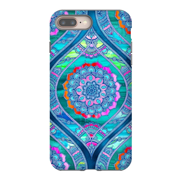 iPhone 7 plus StrongFit Radiant Boho Color Play Mandala by Micklyn Le Feuvre