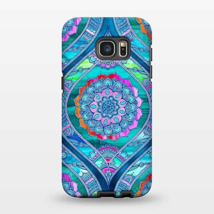 Galaxy S7 EDGE StrongFit Radiant Boho Color Play Mandala by Micklyn Le Feuvre